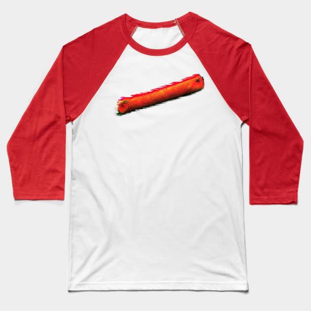 Taki Snack Glitch Baseball T-Shirt by SABREart